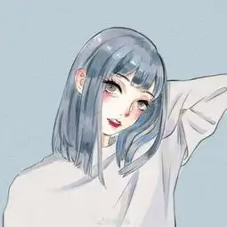 雨夜路灯下的动漫头像女